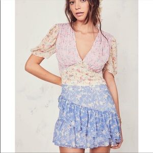 Floral patchwork dress.